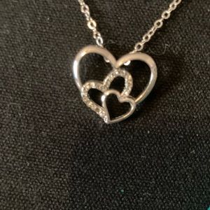 Paparazzi heart necklace and earrings